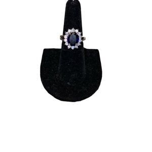 Size 7 gorgeous lab created sapphire